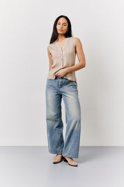 Oatmeal Knitted Waistcoat