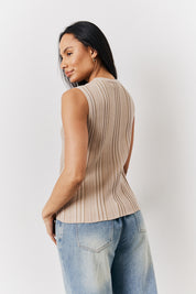 Oatmeal Knitted Waistcoat
