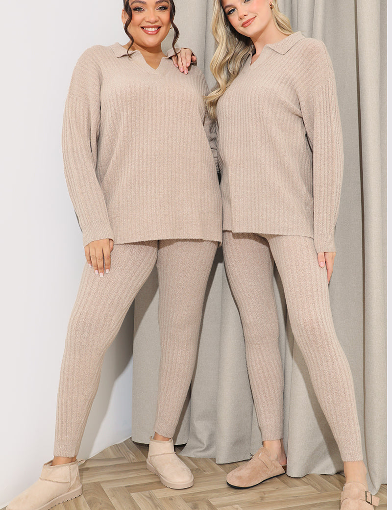 Knitted Ribbed Co-Ord Legging
