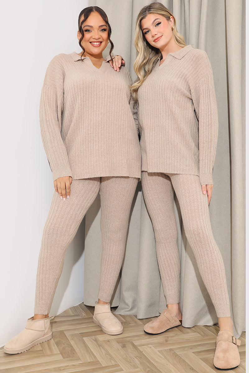 Knitted Ribbed Co-Ord Legging