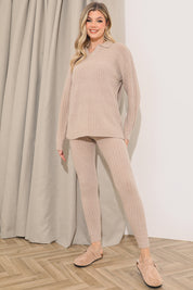 Knitted Ribbed Co-Ord Legging
