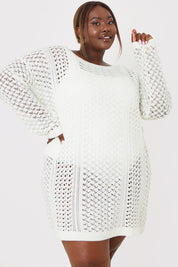 Crochet Knitted Mini Dress