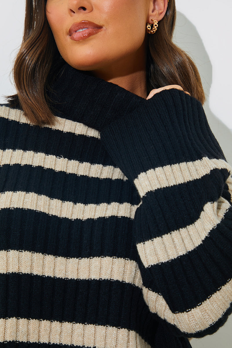 Knitted Roll Neck Jumper