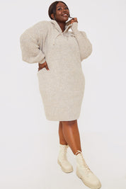 Recycled Knitted Hoodie Dress