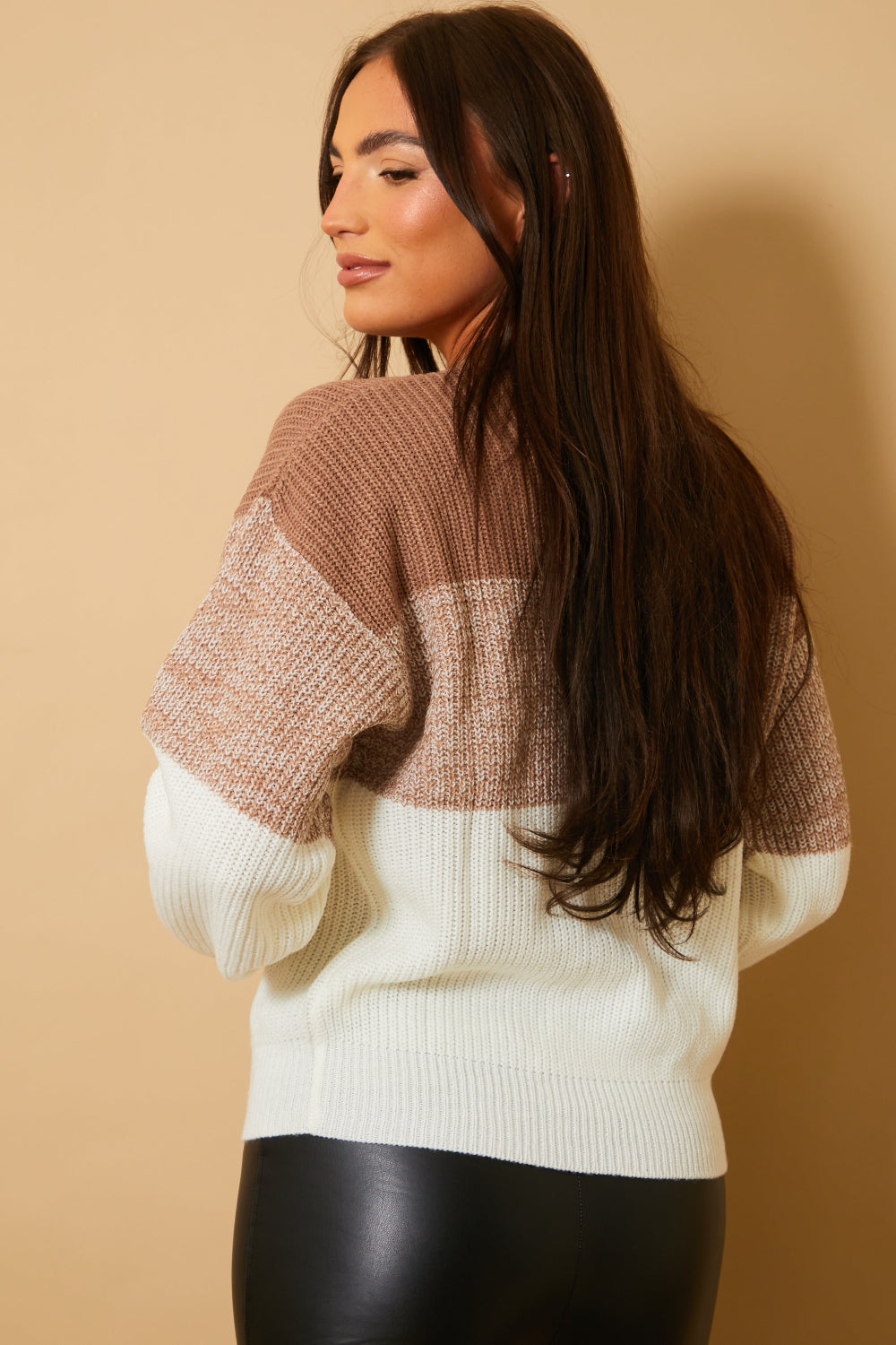 Tonal Crew Neck Knit Jumper