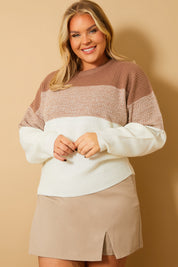 Tonal Crew Neck Knit Jumper