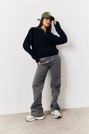 Quarter Zip Knitted Jumper