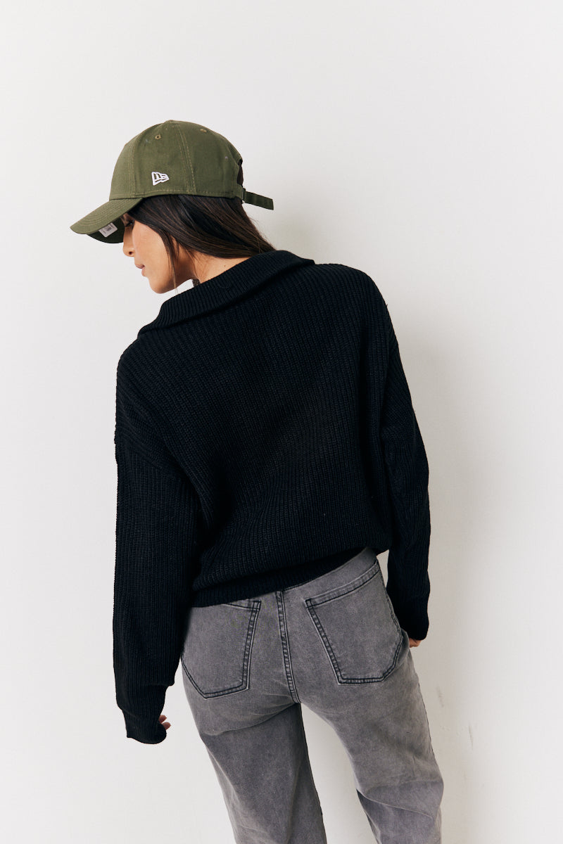 Quarter Zip Knitted Jumper