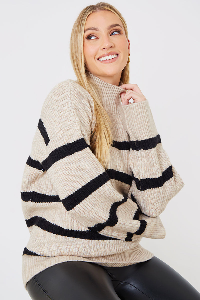 High Neck Knit Jumper