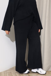 Ribbed Wide Leg Knitted Co-Ord Trouser