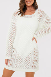 Crochet Knitted Mini Dress
