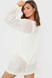 Crochet Knitted Mini Dress