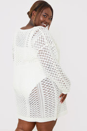Crochet Knitted Mini Dress