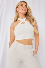 Ribbed Halter Neck Top