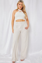 Ribbed Halter Neck Top