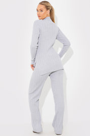 Rib Knitted Co Ord Trouser