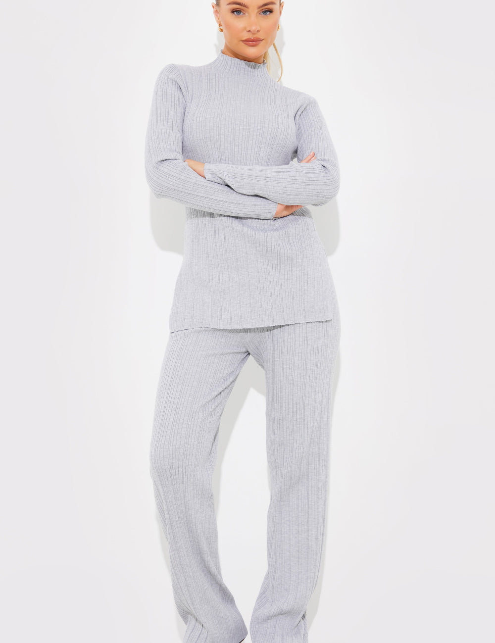 Rib Knitted Co Ord Trouser