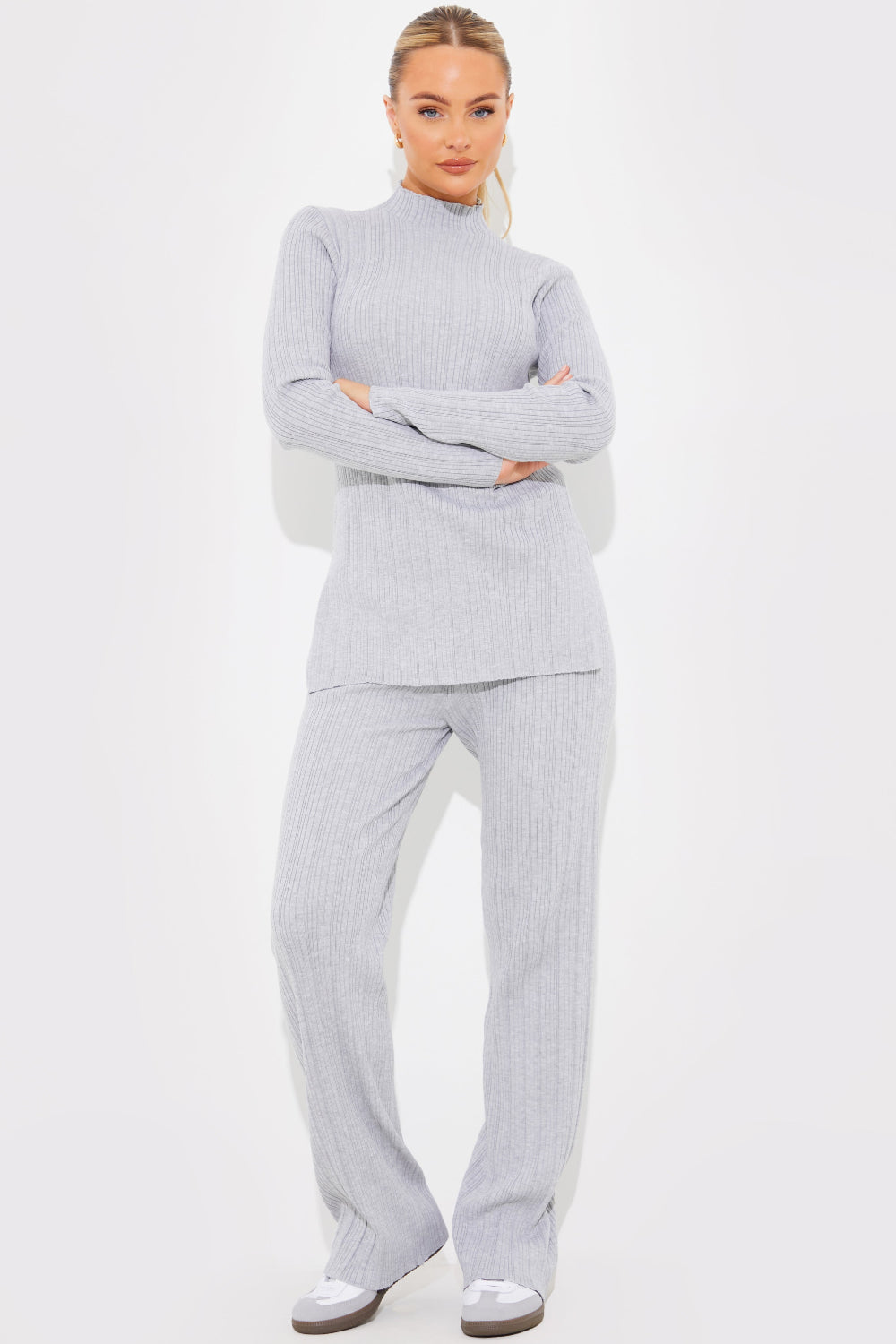 Rib Knitted Co Ord Trouser
