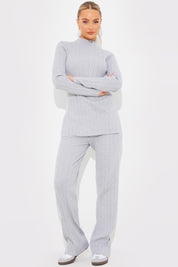 Rib Knitted Co Ord Trouser