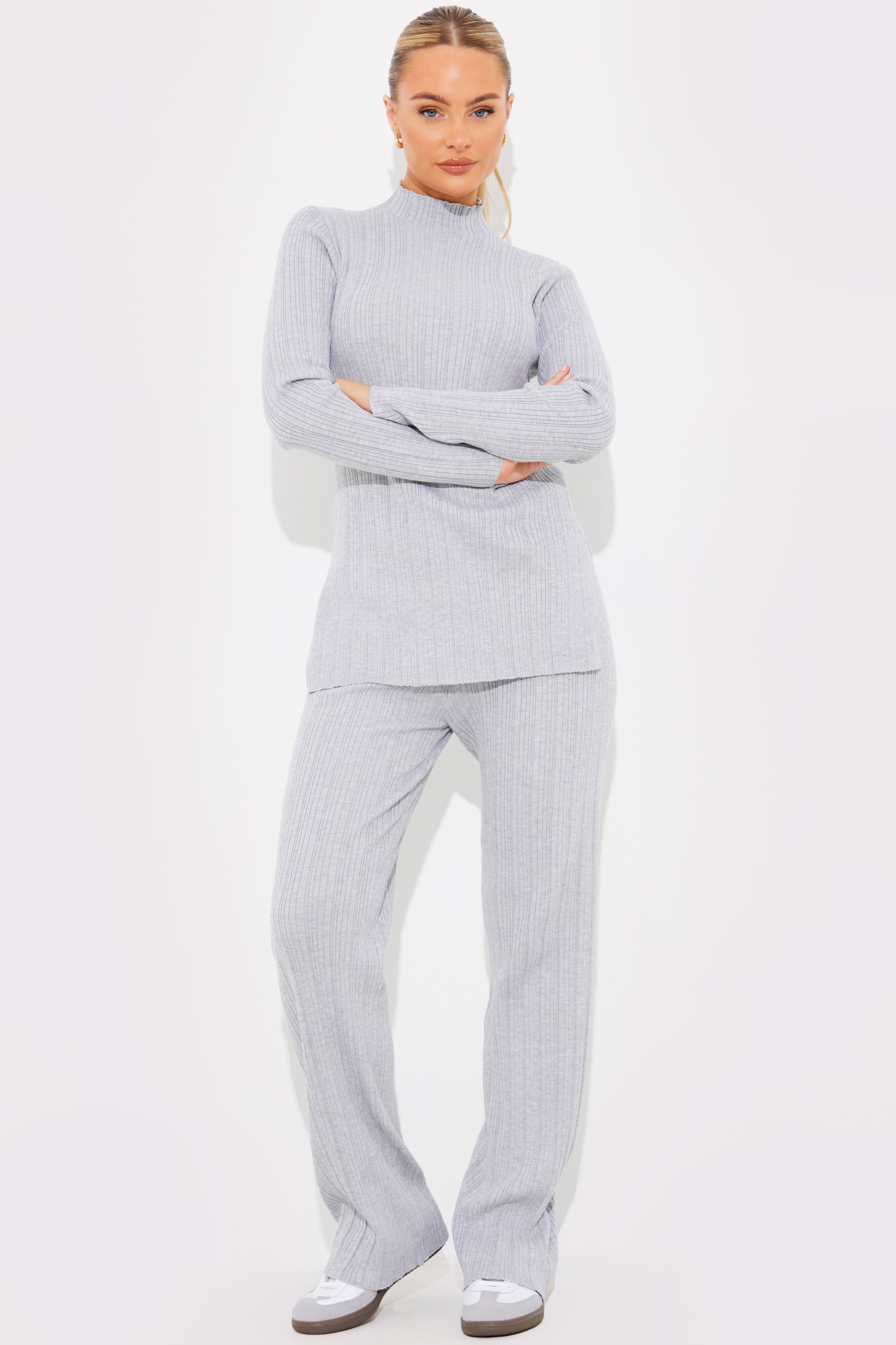 Rib Knitted Co Ord Trouser
