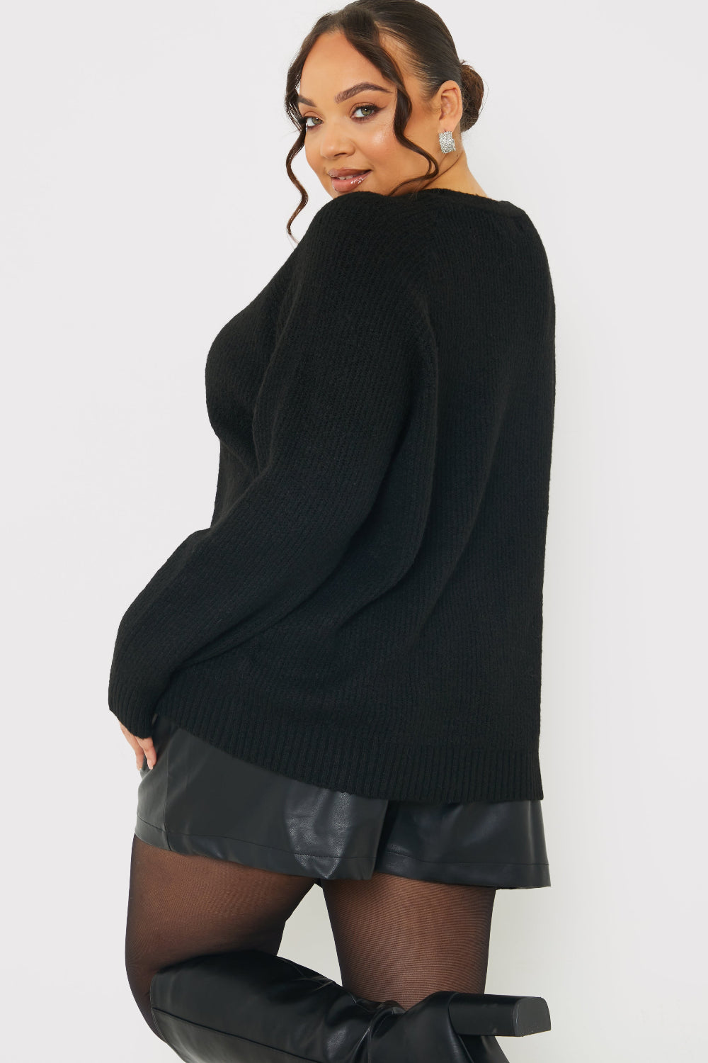 Bow Detail Button Up Knit Cardigan