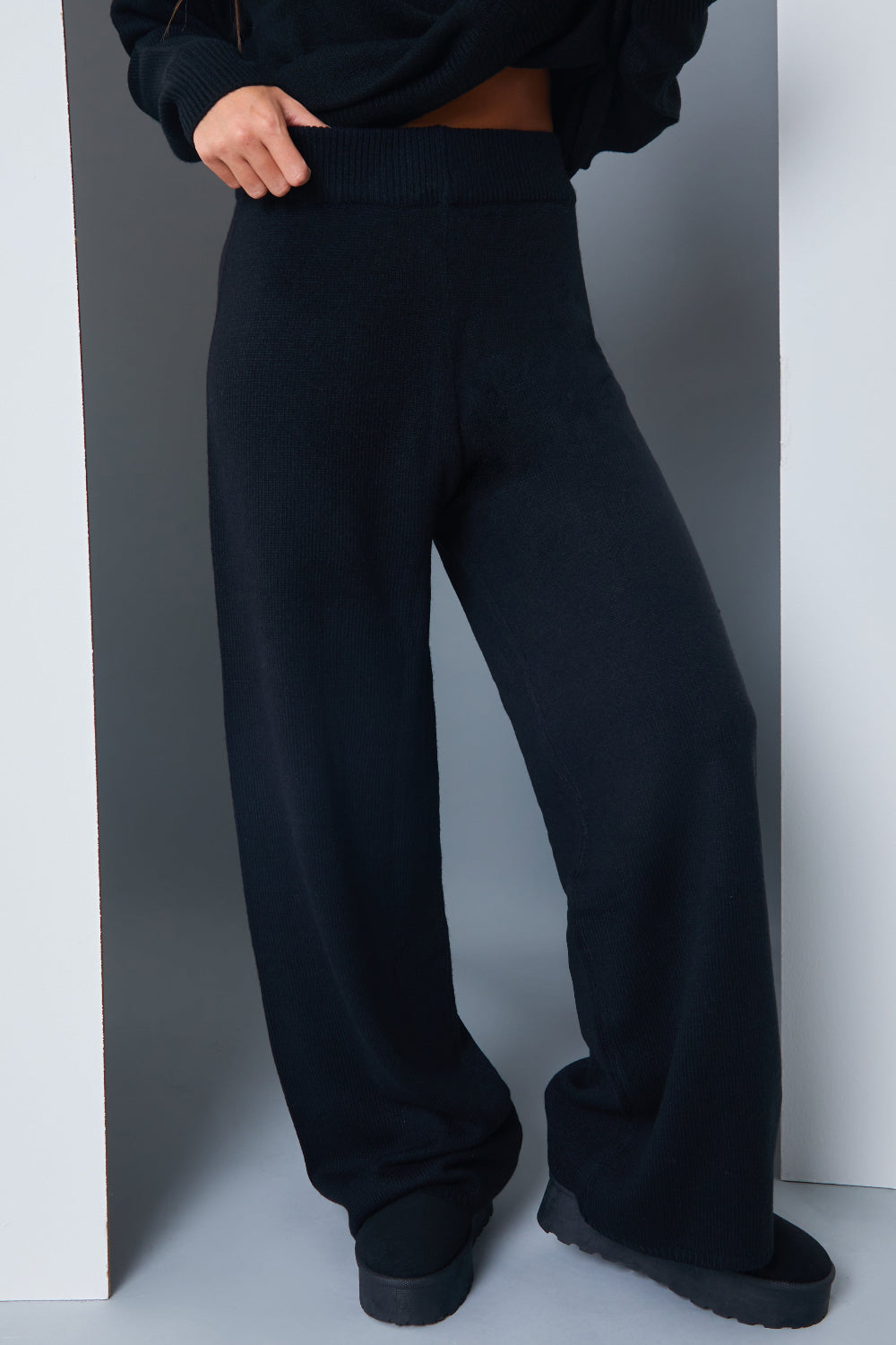 Knitted Wide Leg Trouers