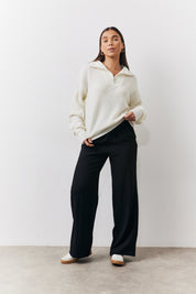 Quarter Zip Knitted Jumper