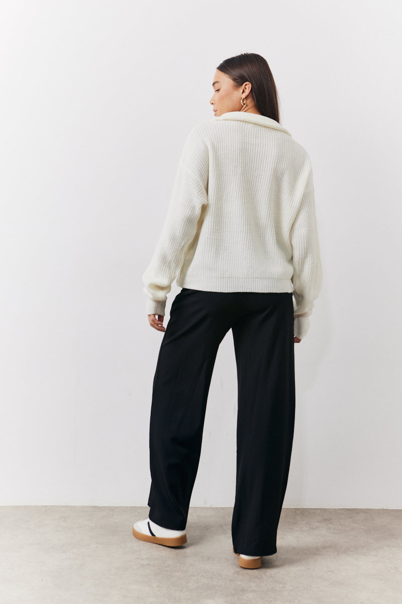 Quarter Zip Knitted Jumper