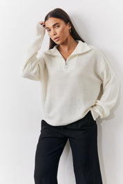 Quarter Zip Knitted Jumper