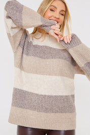 Stripe Striped Tonal Knitted Jumper