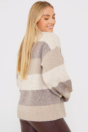 Stripe Striped Tonal Knitted Jumper
