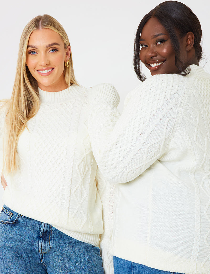 Recycled Cable Knitted Jumper