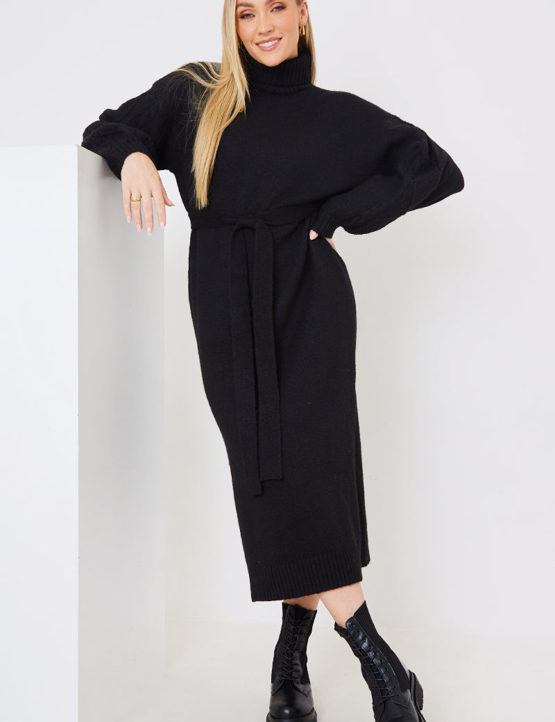 Belted Jumper Stacey Solomon Nude Recycled Pearl Detail Cable