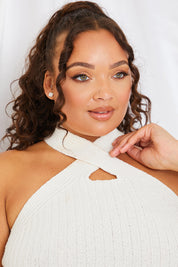 Ribbed Halter Neck Top