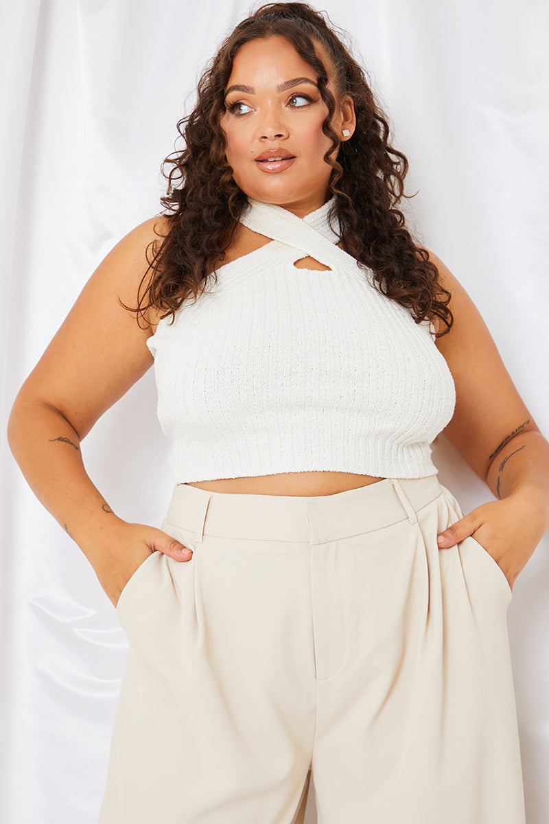 Ribbed Halter Neck Top