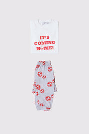 Kids WhiteItS Coming Home Short Sleeve Matching Family Pj Set