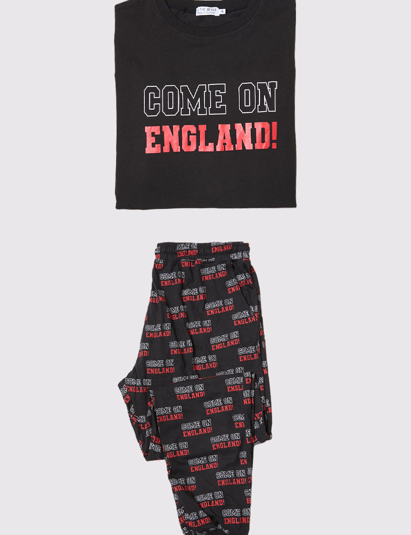 Mens Come On England Short Sleeve Matching Family Pj Set