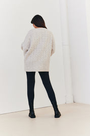 Recycled Interest Yarn Crew Neck Knit Jumper