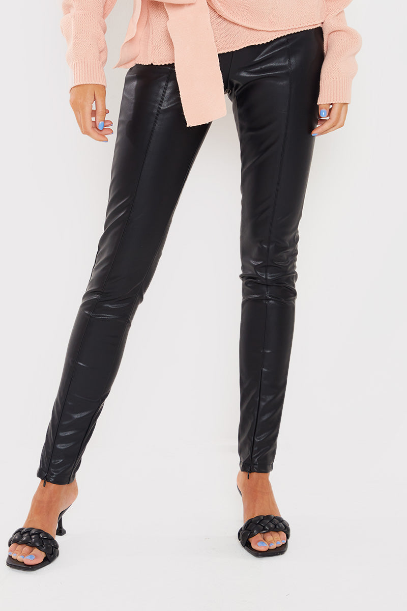 Contour' Leather Look Leggings
