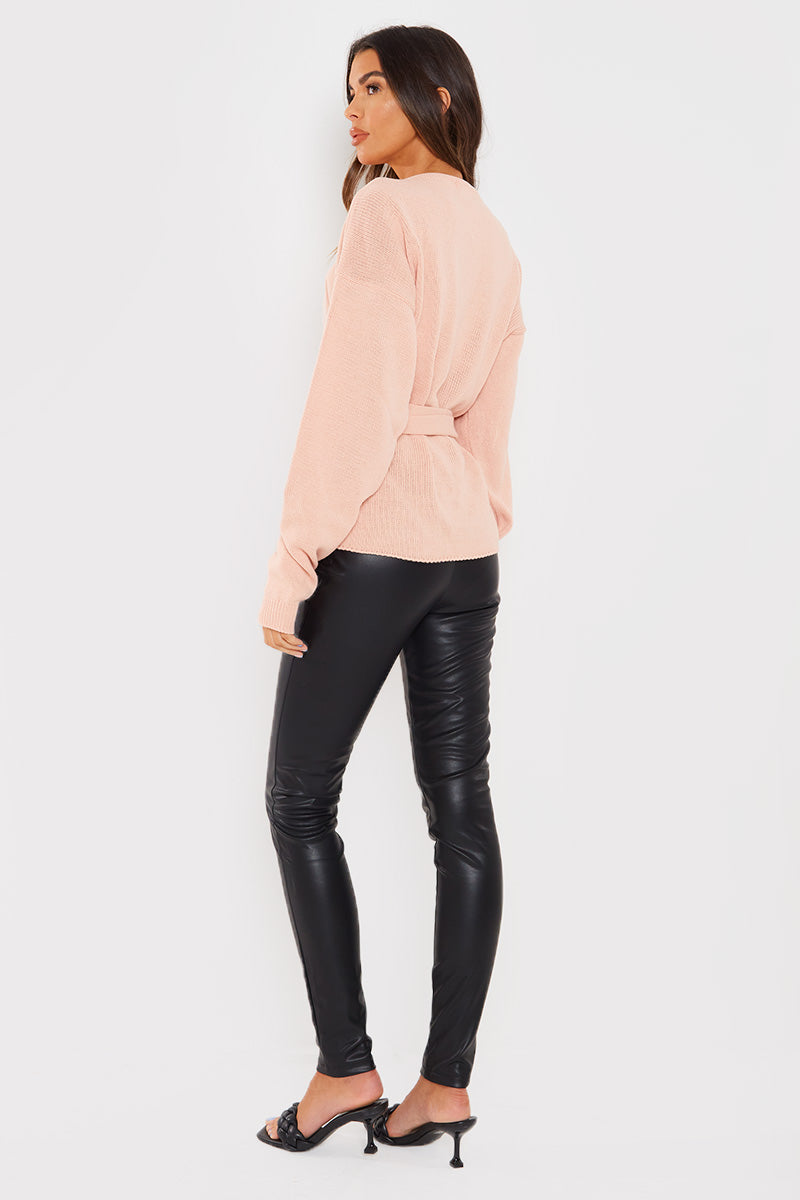 Contour' Leather Look Leggings