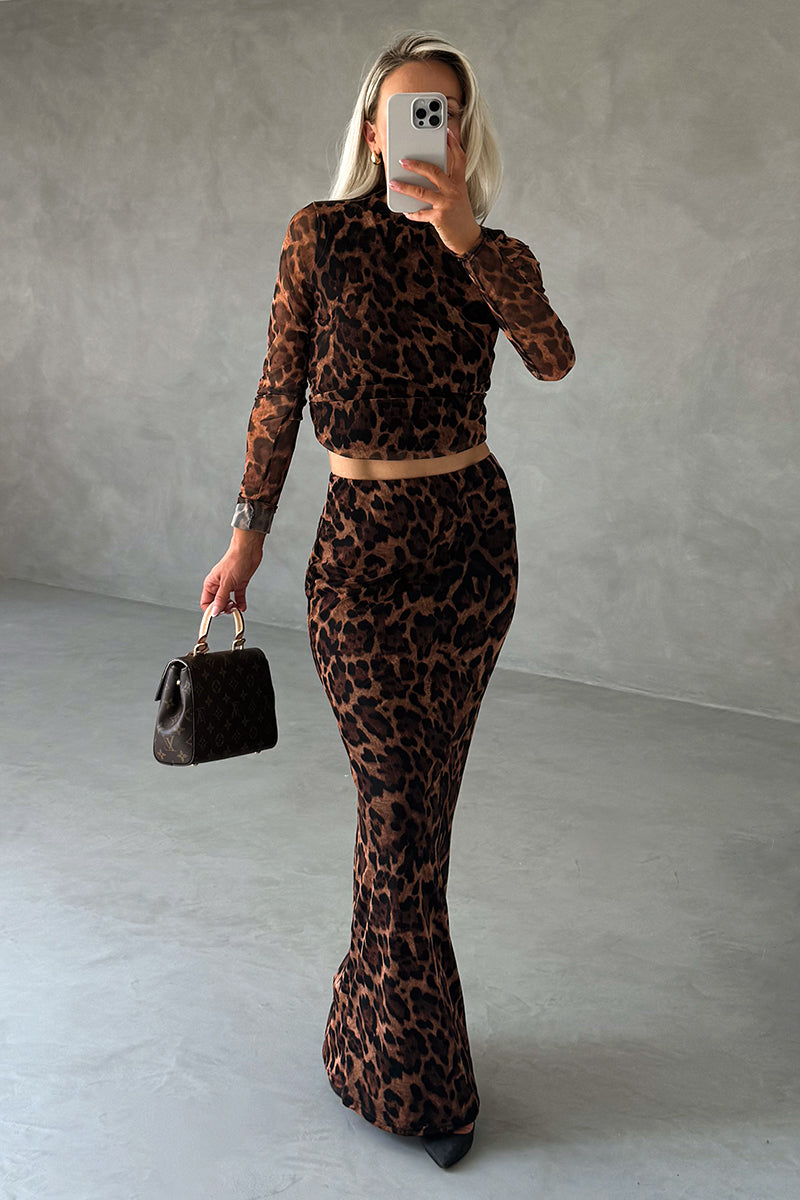 Mesh Leopard Top