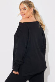 Off The Shoulder Long Sleeve T Shirt And Legging Set
