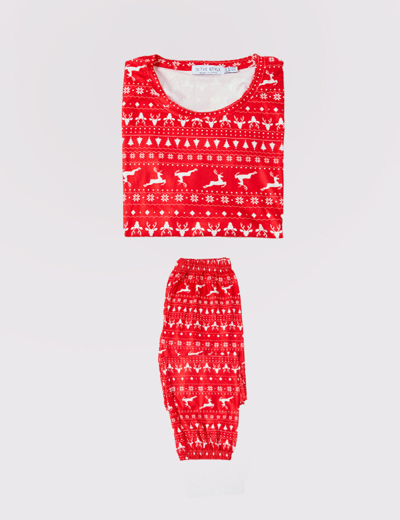 Kids Reindeer Fairisle Matching Family PJ Set