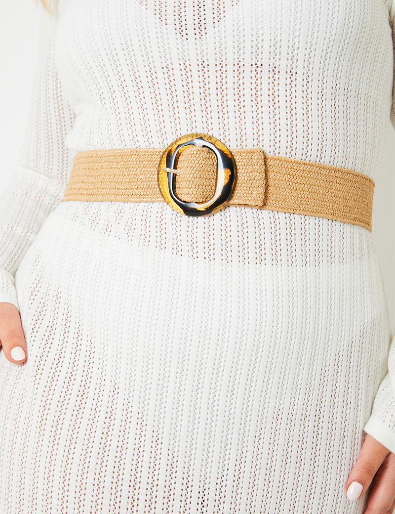 Woven Belt With Gold Buckle