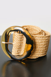 Woven Belt With Gold Buckle