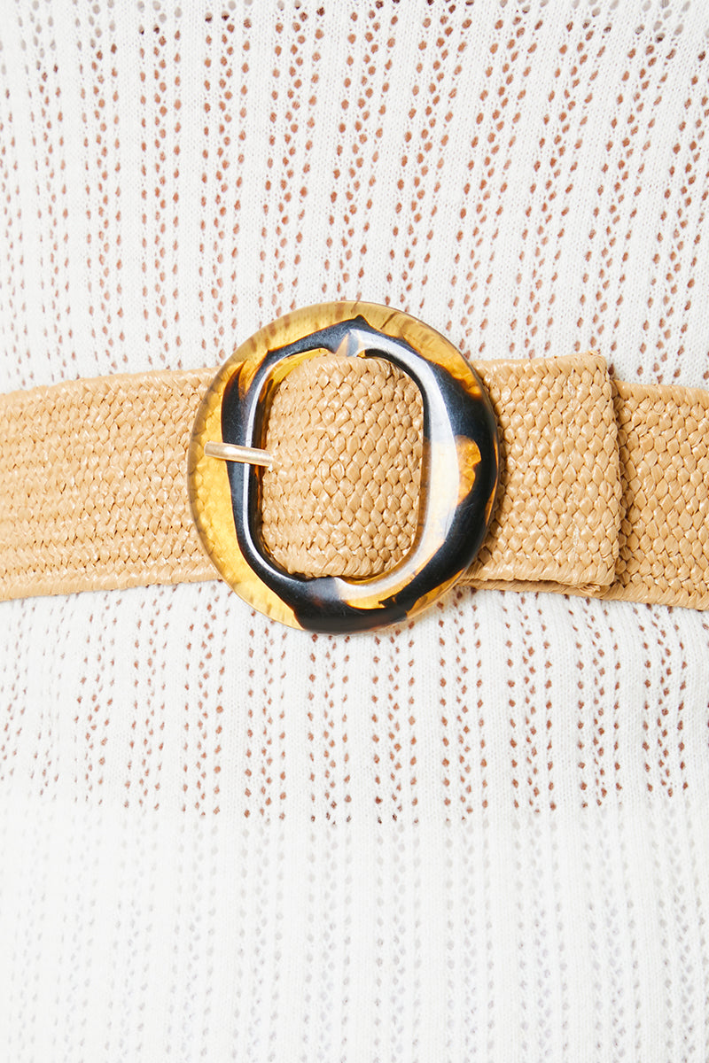 Woven Belt With Gold Buckle