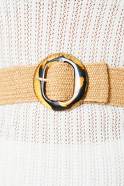 Woven Belt With Gold Buckle