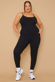 Ribbed Sculpt and Control Strappy Full Length Unitard