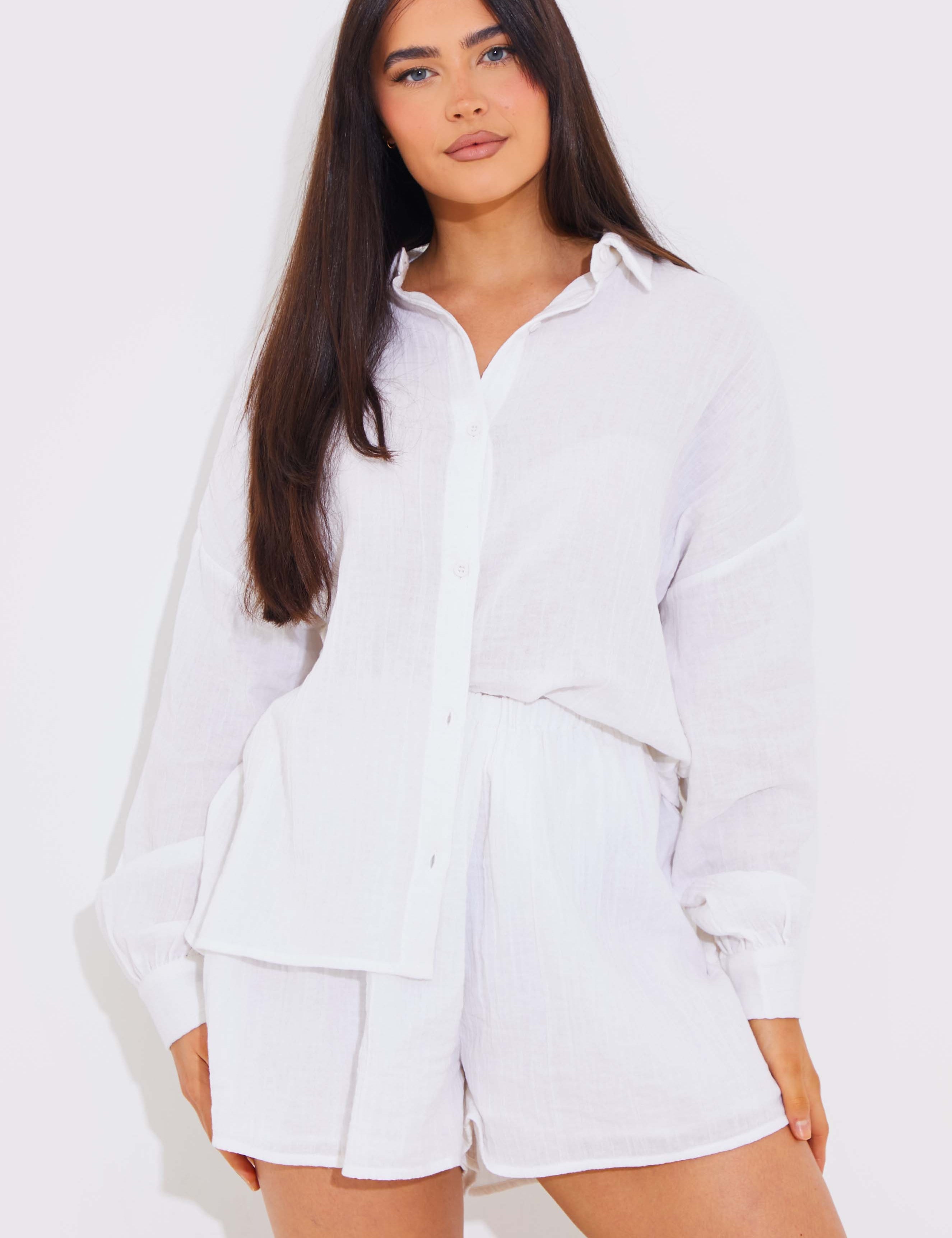 Cheesecloth Relaxed Shirt Co-Ord
