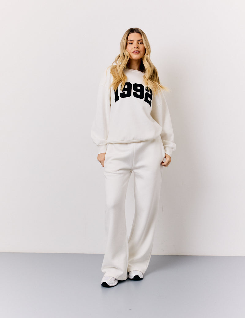 Drawstring Waist Wide Leg Jogger